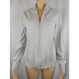 Tommy Hilfiger | Knit | Zip | Sweater | Light Gray | Size Large | Woman